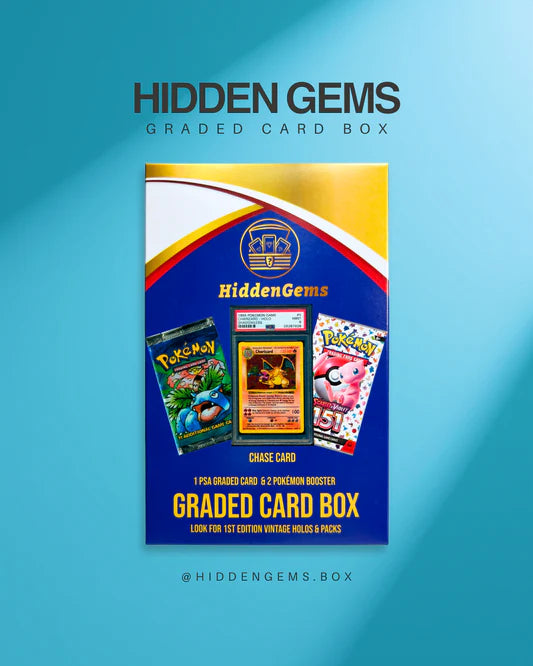 Hidden Gems Graded Card Box (1 PSA Graded Card & 2x Pokemon Booster)
