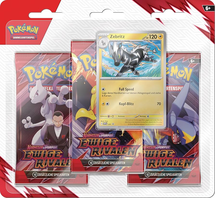 Pokemon Karmesin & Purpur Ewige Rivalen 3 Pack Blister