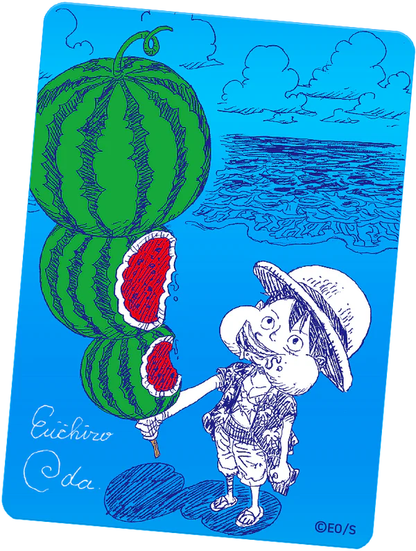 One Piece Shueisha Natsucomi 2026 Metallic Promo-Karte – Watermelon Luffy (Japanisch) – PRE ORDER