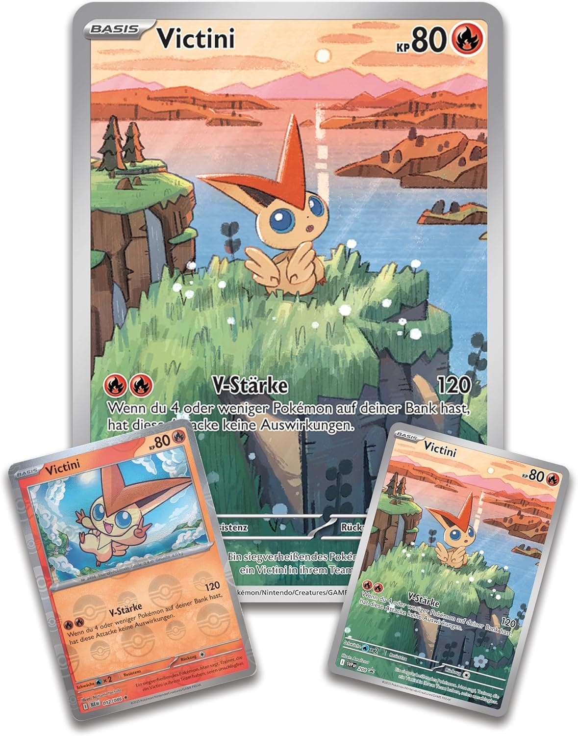Pokemon Karmesin & Purpur Schwarze Blitze & Weiße Flammen Victini Illustration Kollektion
