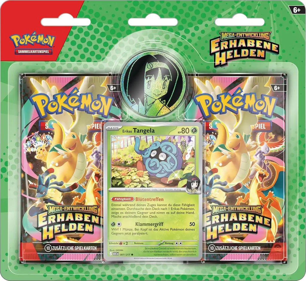 Pokemon Mega Entwicklung Erhabene Helden Tech Sticker Kollektion 2 Pack Blister