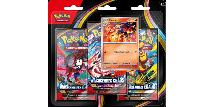 Pokemon Mega Entwicklung Wachsendes Chaos Glutexo 3 Pack Blister
