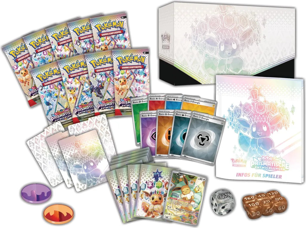 Pokemon Karmesin & Purpur Prismatische Entwicklungen Top Trainer Box
