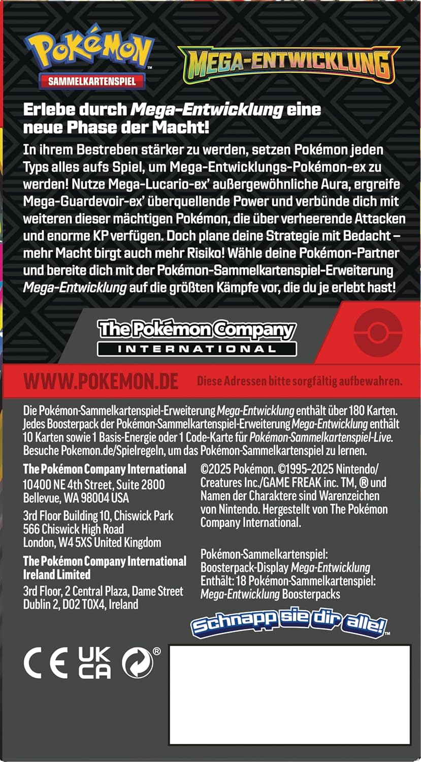 Pokémon Mega Entwicklungen - Display 18er