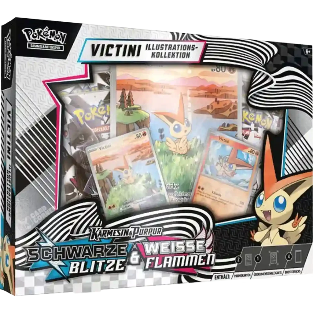 Pokemon Karmesin & Purpur Schwarze Blitze & Weiße Flammen Victini Illustration Kollektion