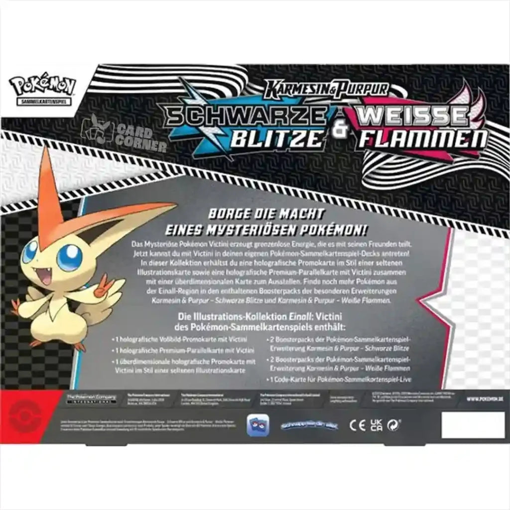 Pokemon Karmesin & Purpur Schwarze Blitze & Weiße Flammen Victini Illustration Kollektion