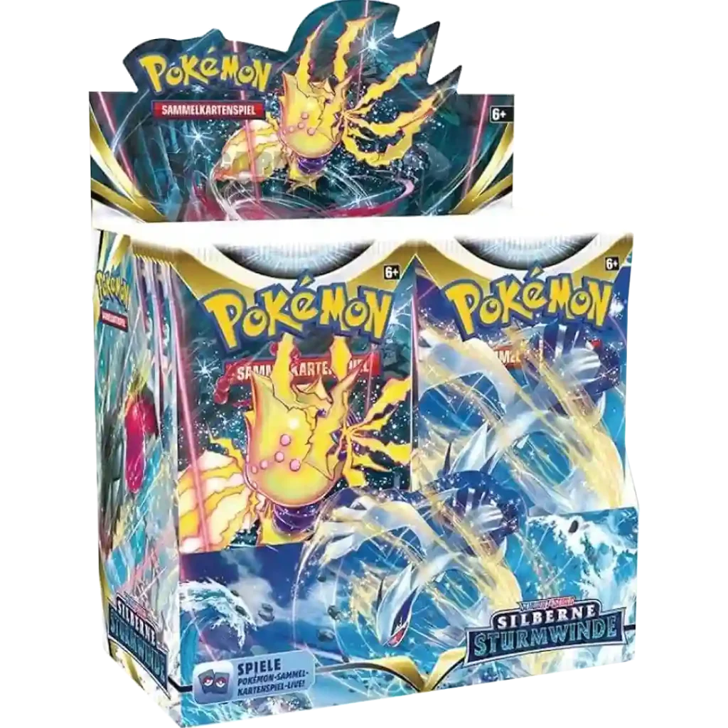Pokemon Schwert & Schild Silberne Sturmwinde 36 Booster Display
