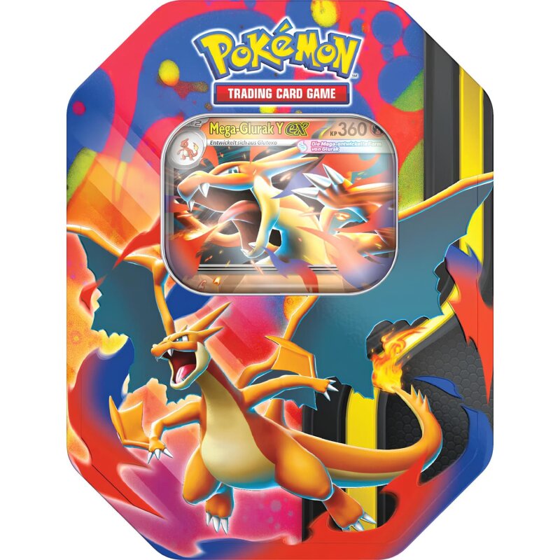 Pokemon Mega Glurak X & Y Tin Box