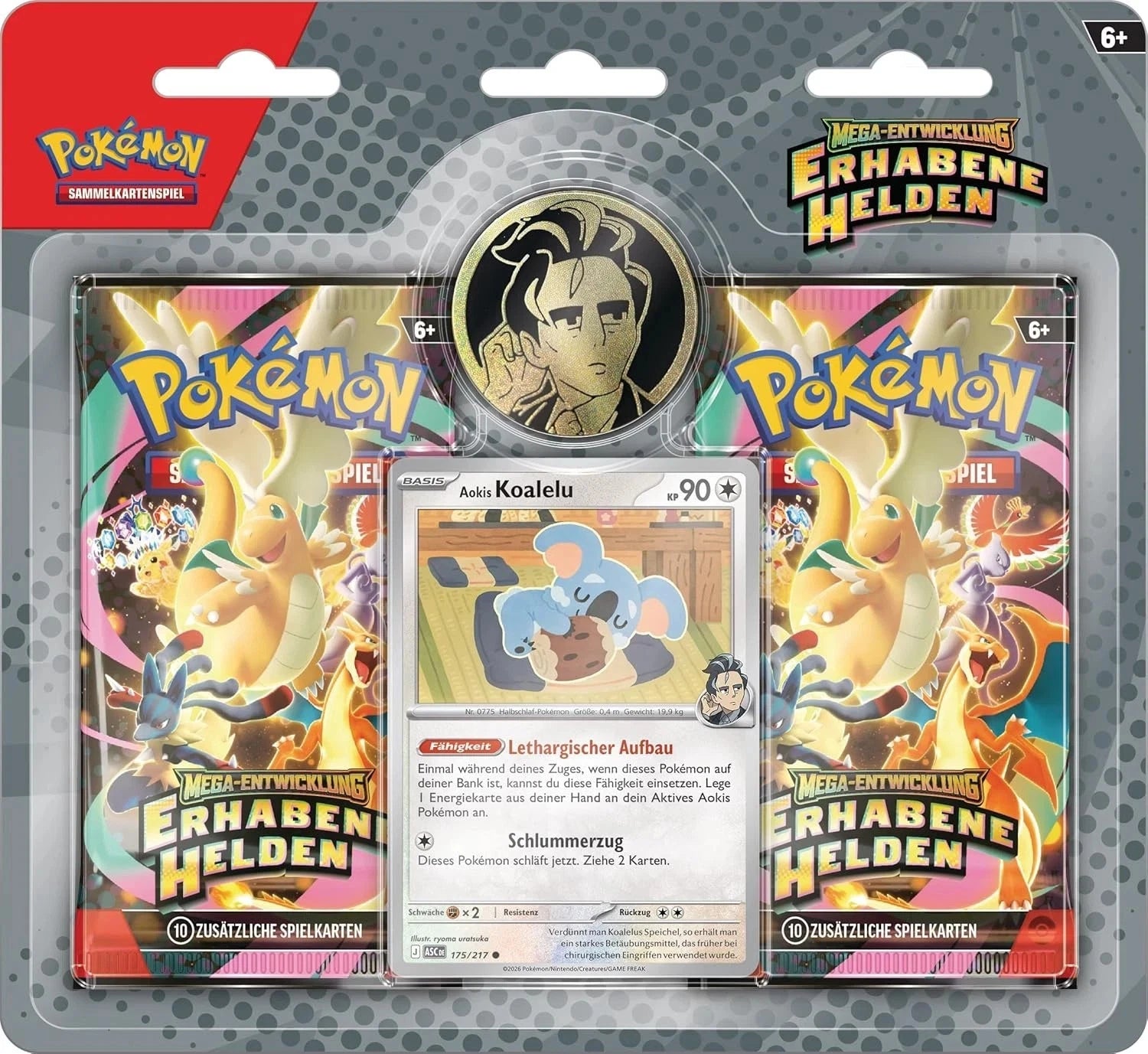 Pokemon Mega Entwicklung Erhabene Helden Tech Sticker Kollektion 2 Pack Blister